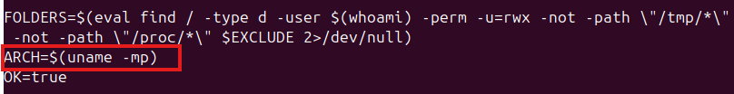 Asignación de ARCH con uname -mp