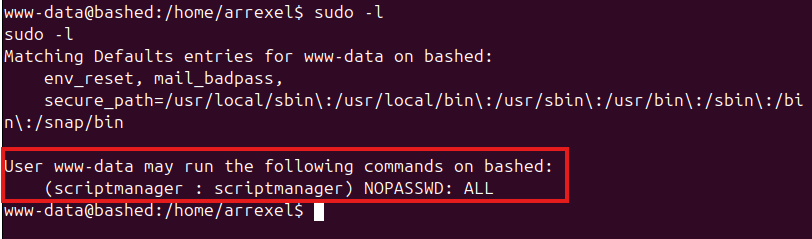 Bashed_SudoList