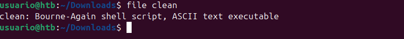 El archivo &#39;clean&#39; es un shell script